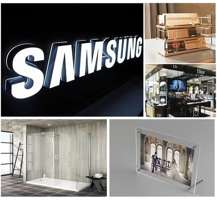 Applications of acrylic sheets Применение акриловых листов